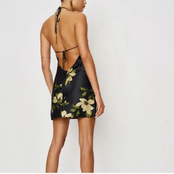 Reformation Jennis Silk Dress in Mood for Love Size Small 100% Silk Luxury EUC - Picture 3 of 12